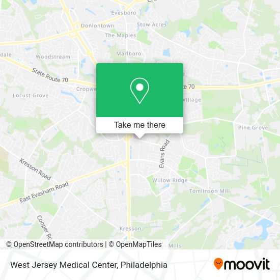Mapa de West Jersey Medical Center