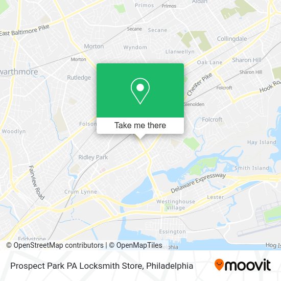Prospect Park PA Locksmith Store map