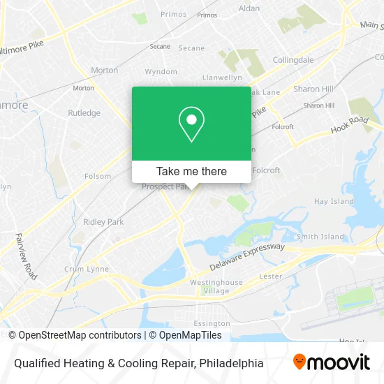 Qualified Heating & Cooling Repair map