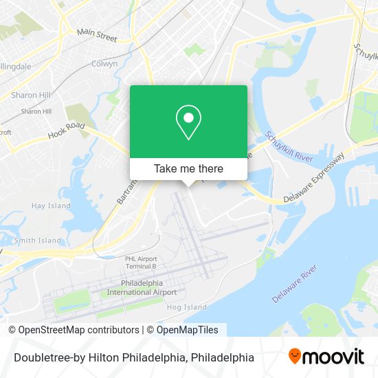 Mapa de Doubletree-by Hilton Philadelphia