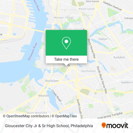 Gloucester City Jr & Sr High School map
