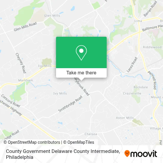 County Government Delaware County Intermediate map