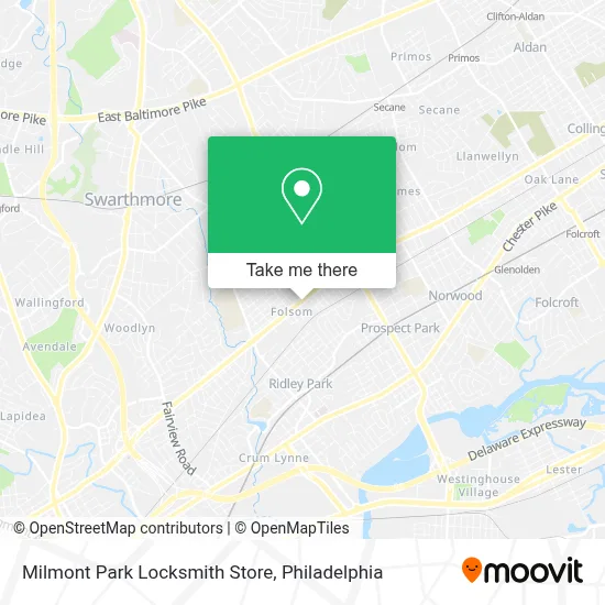 Milmont Park Locksmith Store map