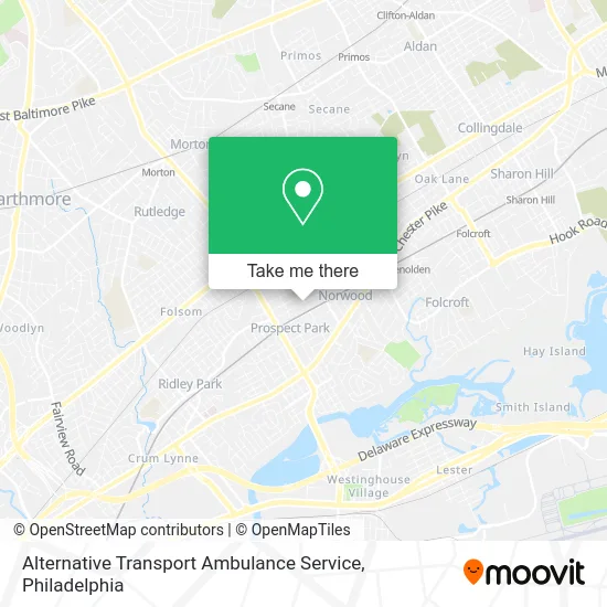 Alternative Transport Ambulance Service map
