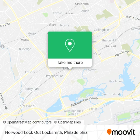 Norwood Lock Out Locksmith map