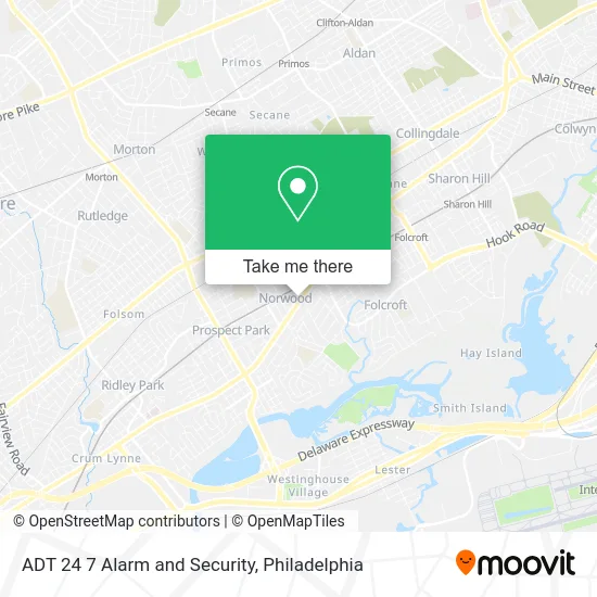 ADT 24 7 Alarm and Security map