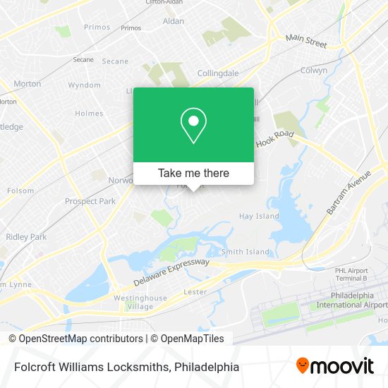 Mapa de Folcroft Williams Locksmiths