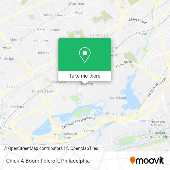 Chick-A-Boom Folcroft map