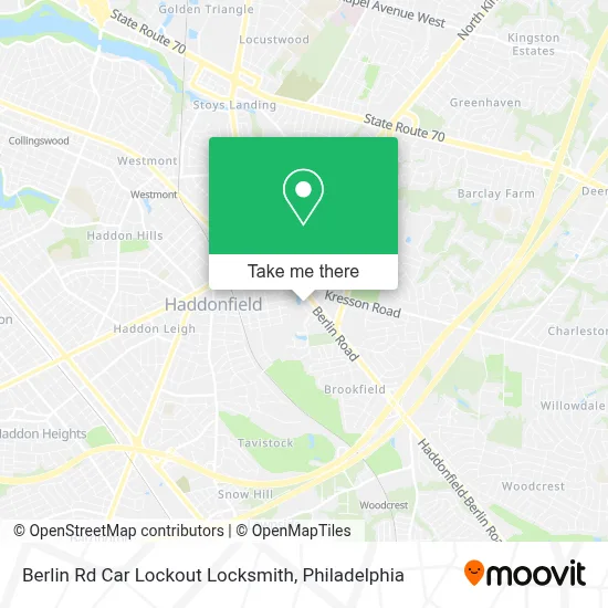 Berlin Rd Car Lockout Locksmith map