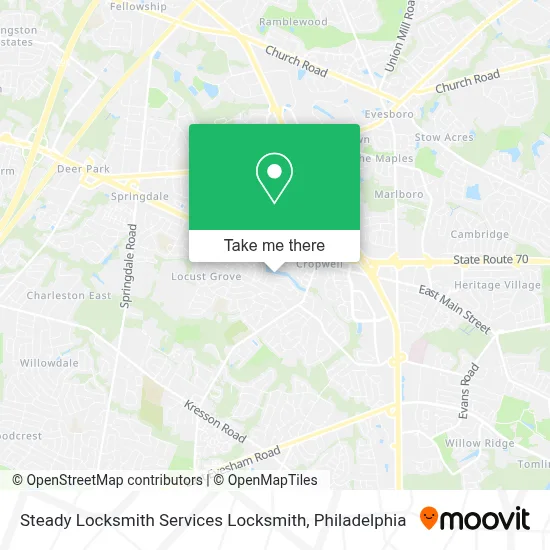 Steady Locksmith Services Locksmith map