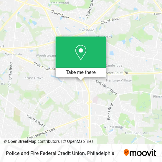 Mapa de Police and Fire Federal Credit Union