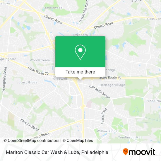 Mapa de Marlton Classic Car Wash & Lube