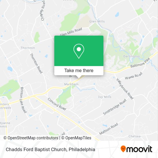 Chadds Ford Baptist Church map