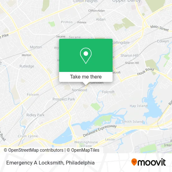 Emergency A Locksmith map