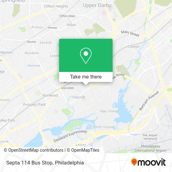 Mapa de Septa 114 Bus Stop