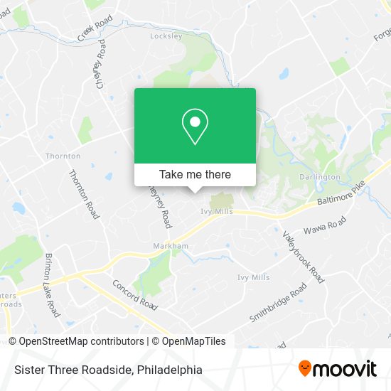 Sister Three Roadside map