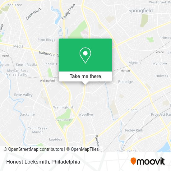 Honest Locksmith map