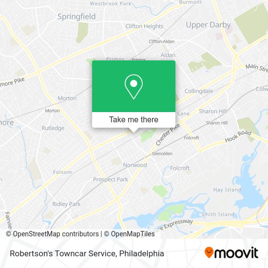 Mapa de Robertson's Towncar Service