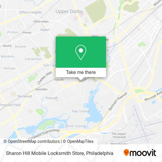 Mapa de Sharon Hill Mobile Locksmith Store