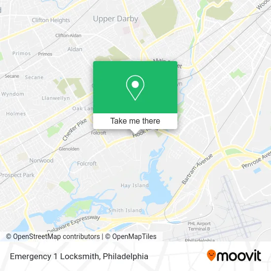 Emergency 1 Locksmith map