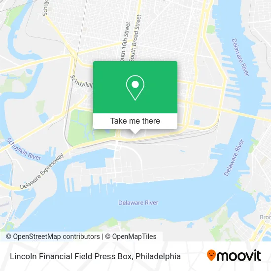 Lincoln Financial Field Press Box map