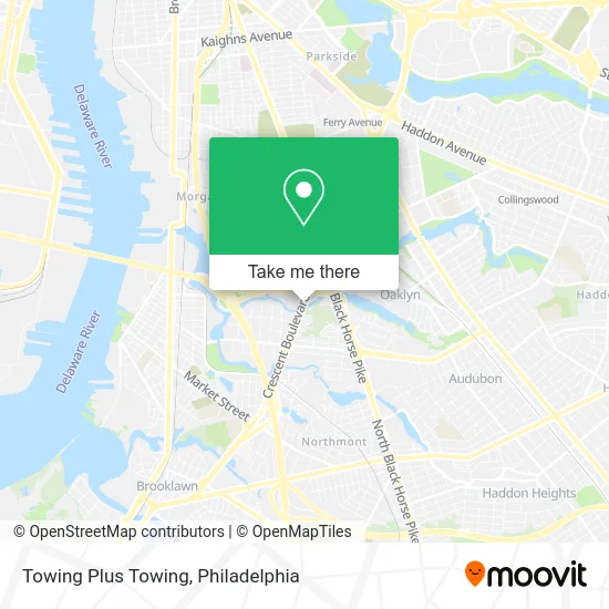 Towing Plus Towing map