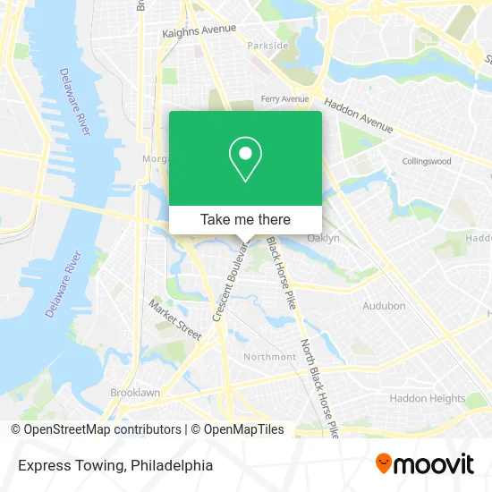 Express Towing map