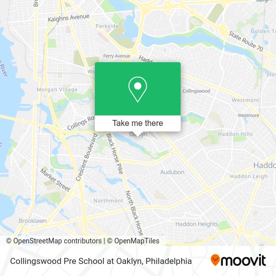 Mapa de Collingswood Pre School at Oaklyn