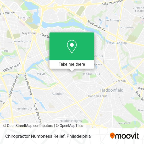 Chiropractor Numbness Relief map