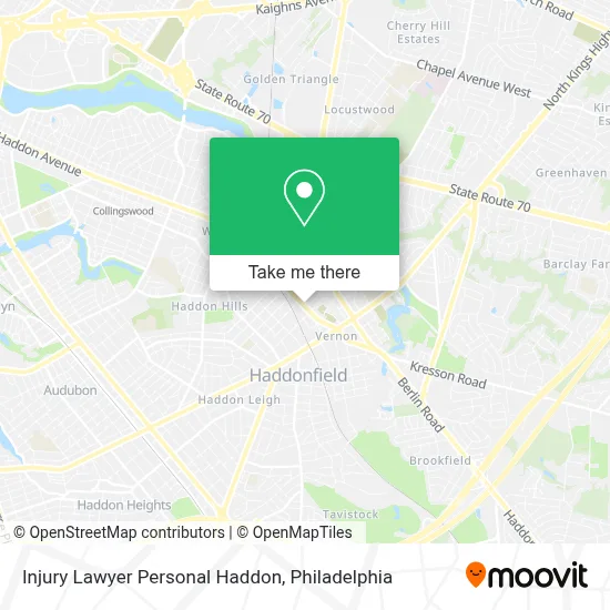Injury Lawyer Personal Haddon map
