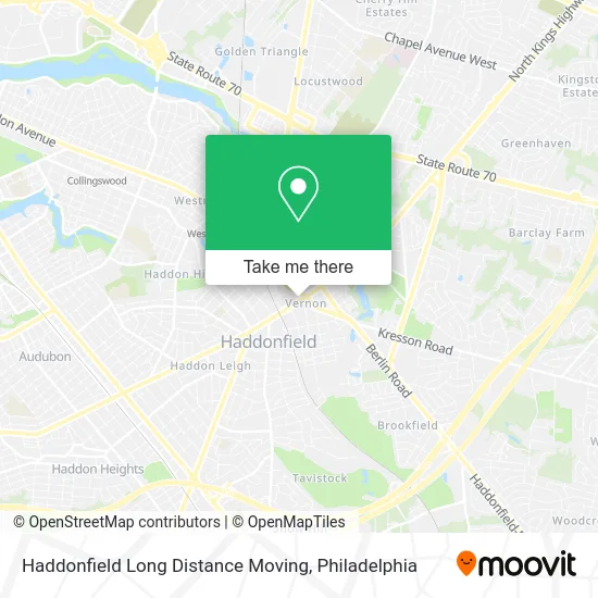 Haddonfield Long Distance Moving map