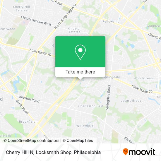 Mapa de Cherry Hill Nj Locksmith Shop