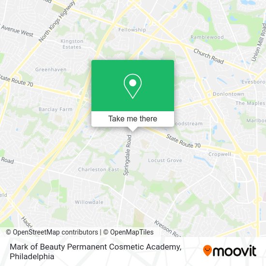 Mark of Beauty Permanent Cosmetic Academy map