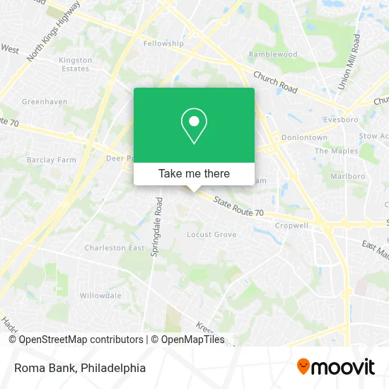 Roma Bank map