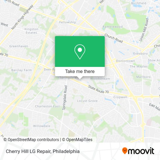Cherry Hill LG Repair map