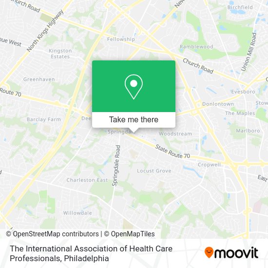The International Association of Health Care Professionals map