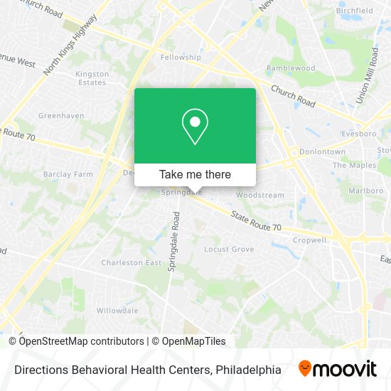 Directions Behavioral Health Centers map
