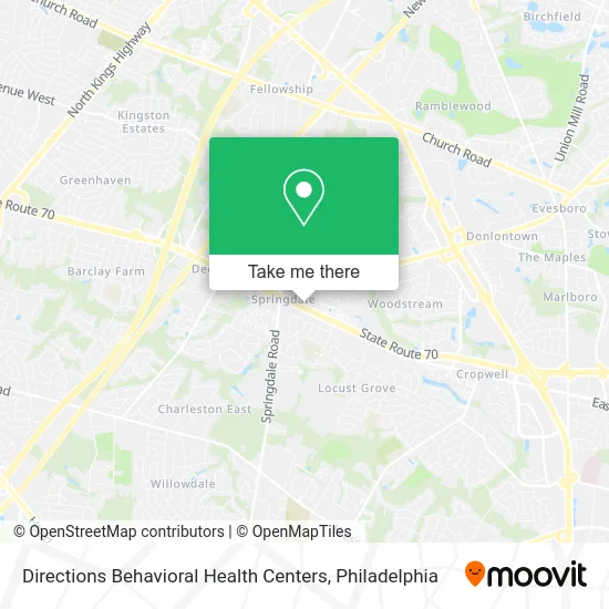 Directions Behavioral Health Centers map