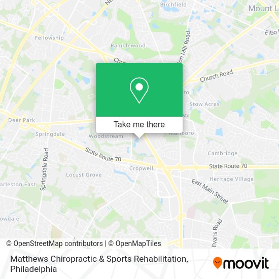 Matthews Chiropractic & Sports Rehabilitation map