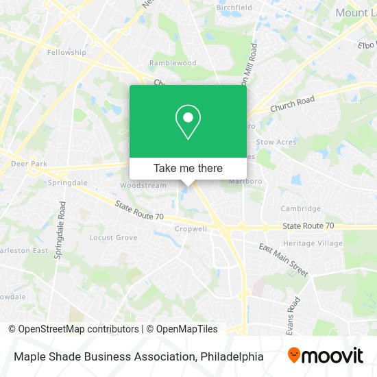 Maple Shade Business Association map