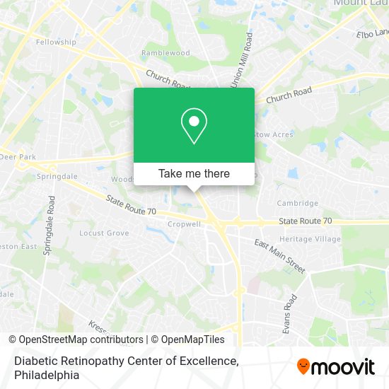 Diabetic Retinopathy Center of Excellence map
