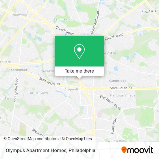 Olympus Apartment Homes map