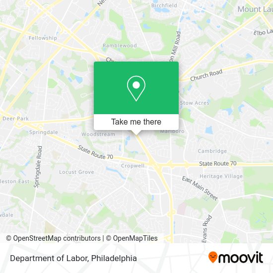 Department of Labor map