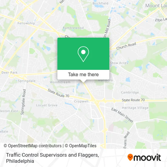 Traffic Control Supervisors and Flaggers map