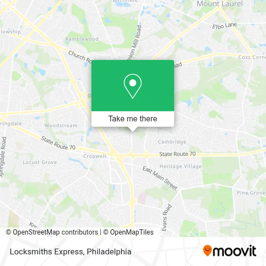 Locksmiths Express map