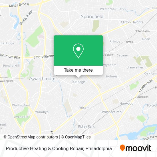 Productive Heating & Cooling Repair map