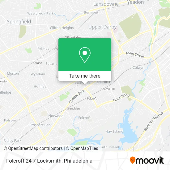 Folcroft 24 7 Locksmith map