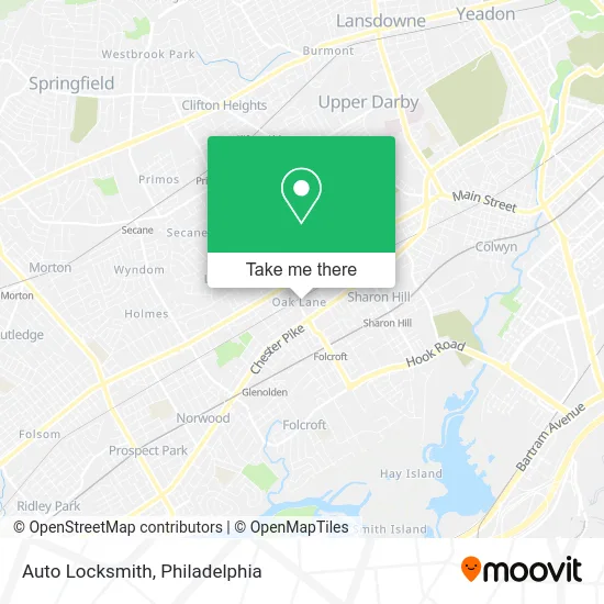 Auto Locksmith map