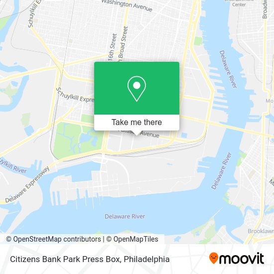 Citizens Bank Park Press Box map
