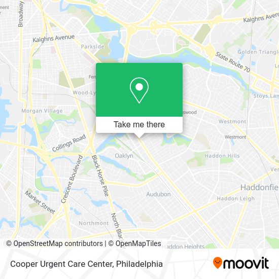 Cooper Urgent Care Center map